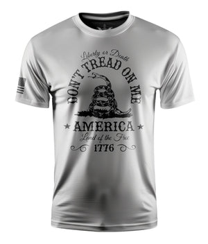 Don't Tread On Me Liberty Or Death Short Sleeve Shirt Apparel and Accessories White Cotton