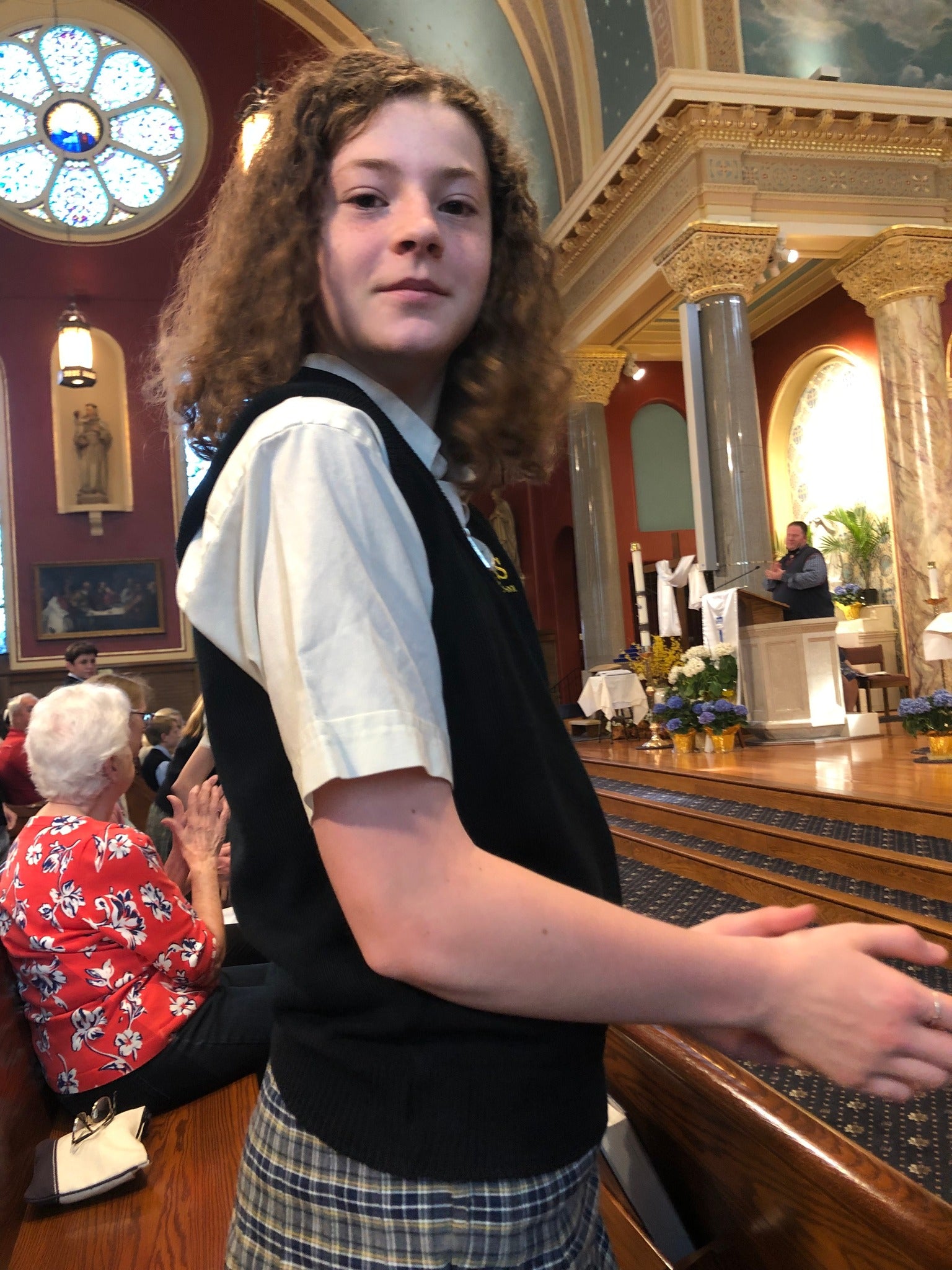 Gyllionna in church