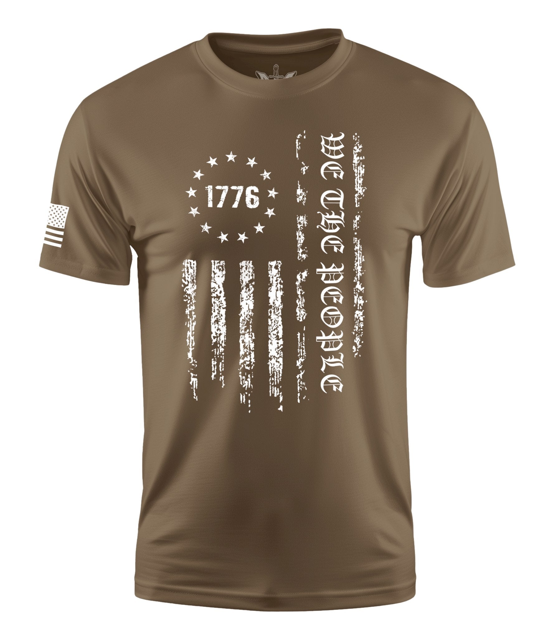 We The People Flag 1776 Betsy Short Sleeve Shirt Apparel and Accessories Tan Cotton
